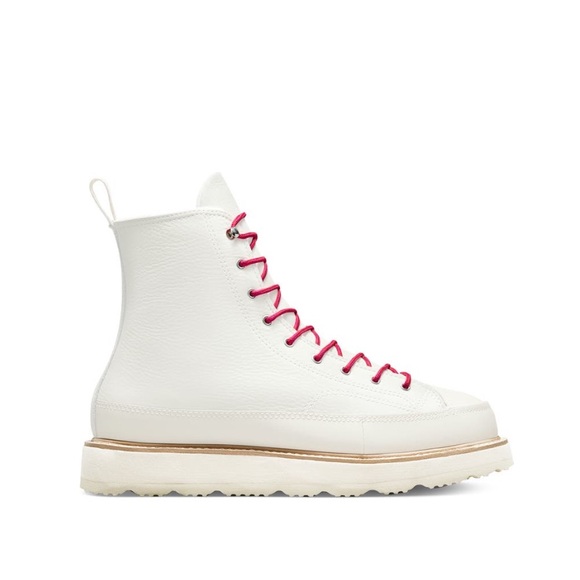 Converse Chuck Taylor Egret Ivory Leather Crafted Boot Women’s Size 9 - Picture 7 of 10